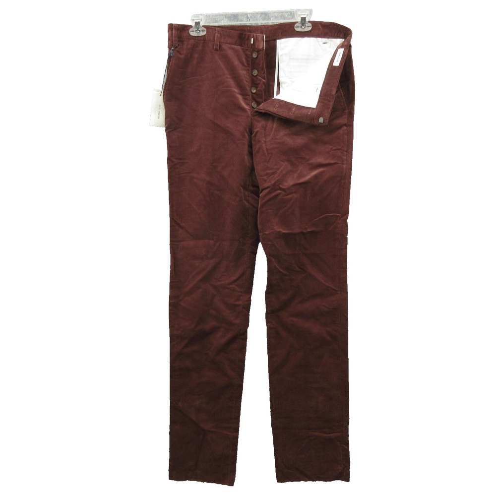 Melinda Gloss Mens Pants Cords Size 52 EU  36 US Straight Leg Button Fly New